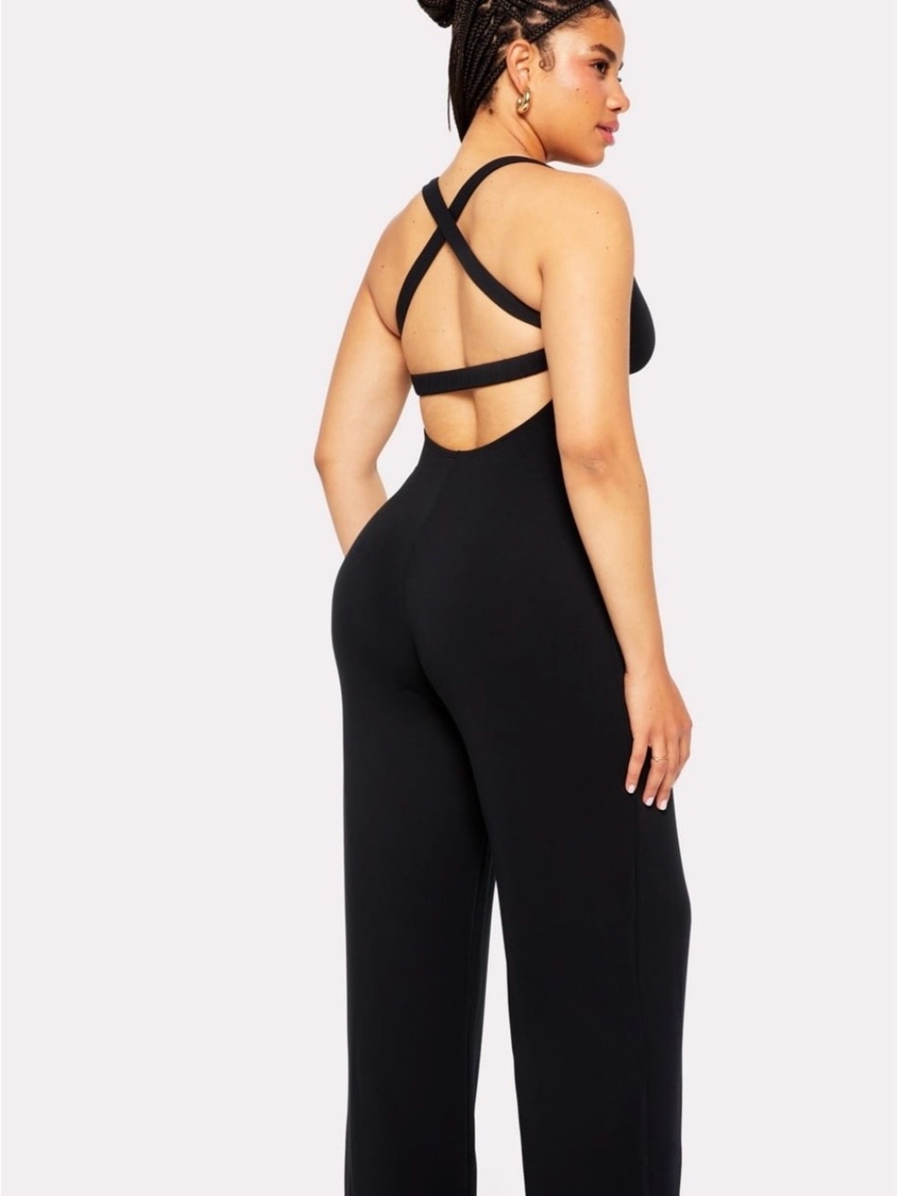 YITTY Black Jumpsuit with Wide Straps - Picture 2 of 10